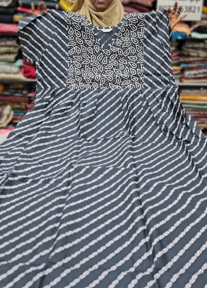 Frock Nighty – Premium Cotton | Side Pocket | Overlocked Finish | NT3385